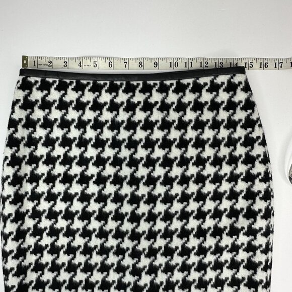 Talbots Women's Black Houndstooth Wool Y2K Business‎ Career Pencil Skirt 4P/W29 - Picture 11 of 14